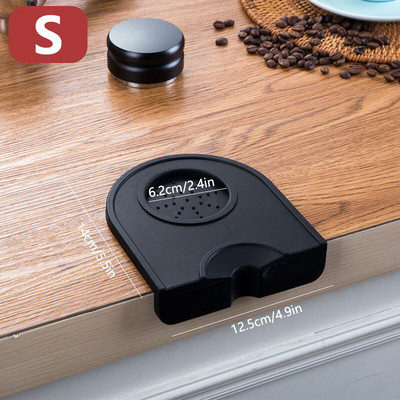 Kavos presavimo padėklas Neslystantis kampinis pagalvėlės kompresoriaus užpildymo pagrindas silikoninis kavos rankenos padas Baro skaitiklio miltelių plaktukas