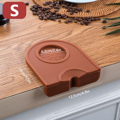 Kavos presavimo padėklas Neslystantis kampinis pagalvėlės kompresoriaus užpildymo pagrindas silikoninis kavos rankenos padas Baro skaitiklio miltelių plaktukas