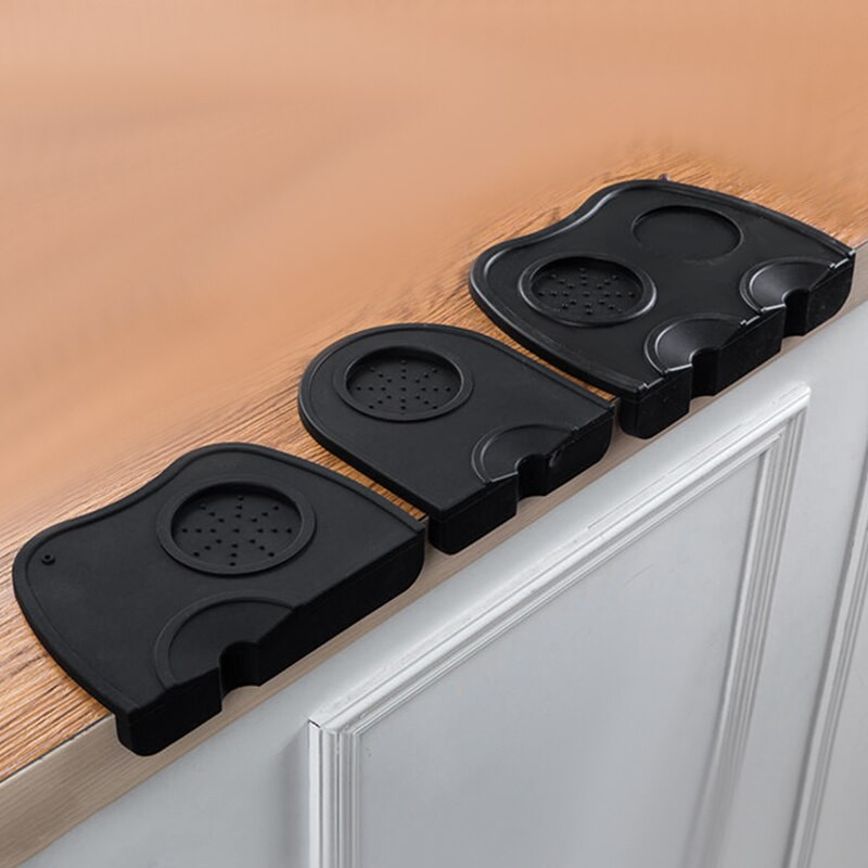 Kavos presavimo padėklas Neslystantis kampinis pagalvėlės kompresoriaus užpildymo pagrindas silikoninis kavos rankenos padas Baro skaitiklio miltelių plaktukas