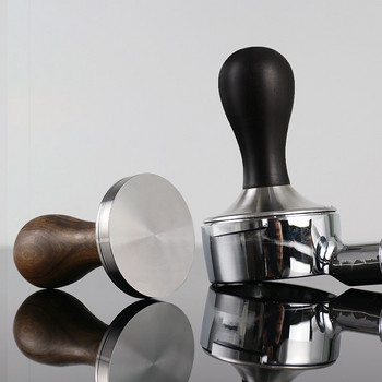 58,5mm Ξύλινο Coffee Tamper Distributor Powder Hammer Εργαλεία Espresso από ανοξείδωτο ατσάλι Barista Accessories for 58mm Portafilter