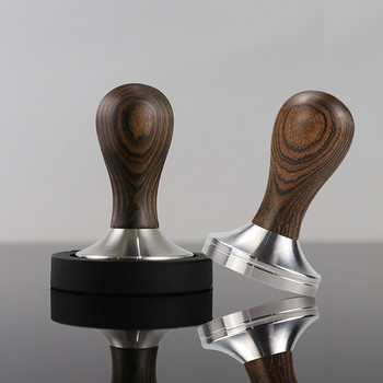 58,5mm Ξύλινο Coffee Tamper Distributor Powder Hammer Εργαλεία Espresso από ανοξείδωτο ατσάλι Barista Accessories for 58mm Portafilter