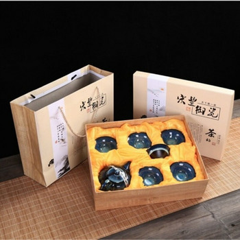7 ΤΕΜ/σετ China Kung Fu Tea Set Jingdezhen Ceramic Tea Set Κινεζικό φλιτζάνι τσαγιού Φλιτζάνια τσαγιού από πορσελάνη 1 τσαγιέρα + 6 φλιτζάνια καλό δώρο