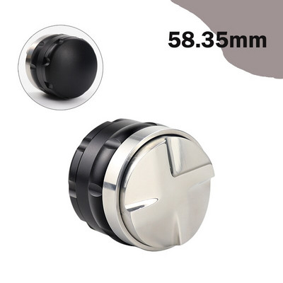 53MM/58MM/58.35MM Kávészabotázs-porkalapács rozsdamentes acél négyszögletes lejtős eszpresszó elosztó szerszám kávétartozék