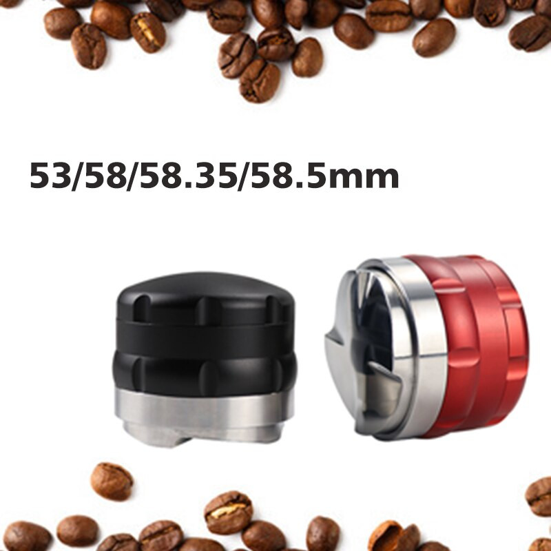 53MM/58MM/58.35MM Kávészabotázs-porkalapács rozsdamentes acél négyszögletes lejtős eszpresszó elosztó szerszám kávétartozék