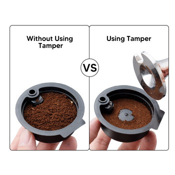 Coffee Rammer Hammer Press Ανοξείδωτο ατσάλι Διανομέας καφέ 51mm για μηχανή BOSCH-s Tassimo Capsule Poon Sweep Powder Powder