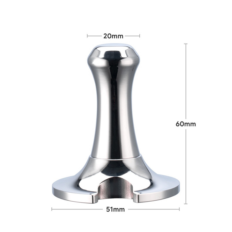 Kávédöngölő Hammer Press rozsdamentes acél kávéadagoló 51mm a BOSCH-s géphez Tassimo kapszula kanál seprőporkefe