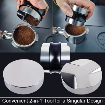 51mm 53mm 58mm Coffee Tamper Cafe Tamper Stand Press Μηχανή καφέ Espresso Διπλό Coffee Mat Needle Barista Αξεσουάρ