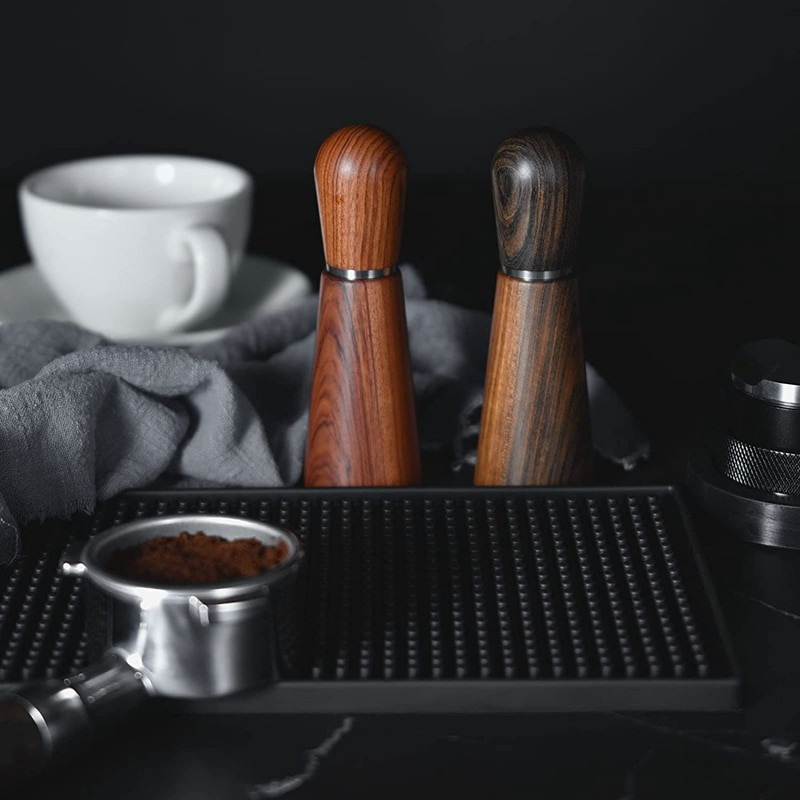 Espresso kávékeverő kávépor kézi szabotázselosztó természetes fa fogantyú és rozsdamentes acél fogantyú tű 2021 új