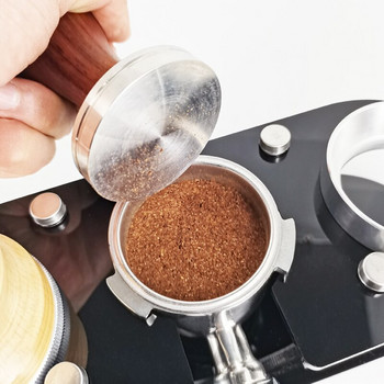 51 mm 53 mm 58 mm Стойка за кафене Portafilter Държач за набиване на филтър за кафе Espresso Distributor Mat Base Rack Barista Tools Аксесоари