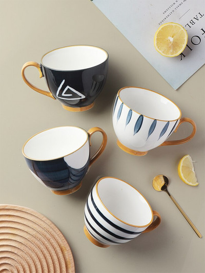Cana japoneză din ceramică fulgi de ovăz rezistent la căldură lapte cereale mic dejun High Sense Creativ cafea ceai veselă pentru cină decor acasă