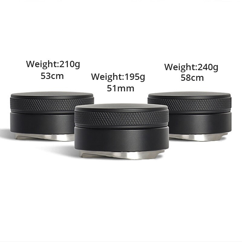 Kávéelosztó eszpresszó elosztó eszköz/szintező 3 ferde szögben, állítható tenyérszabotázs 51/53/58 mm-es portaszűrőhöz