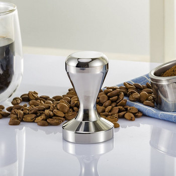 49mm 51mm 58mm Coffee Tamper Επίπεδη Βάση Στερεά Σπίτι Cafe βαθμονομημένη πίεση Espresso Coffee Powder Coffee Hammer Tools