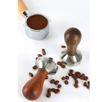 51mm53mm 58mm Tamper for Coffee Wooden Barista Machine Grinder Coffee Tamper Espresso Powder Hammer Coffee accessories