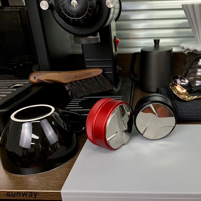 51/53/58mm din oțel inoxidabil Macaron Cafea Tamper Pulbere Ciocan Espresso Tamper Trei unghiuri Accesoriu Distribuitor de cafea