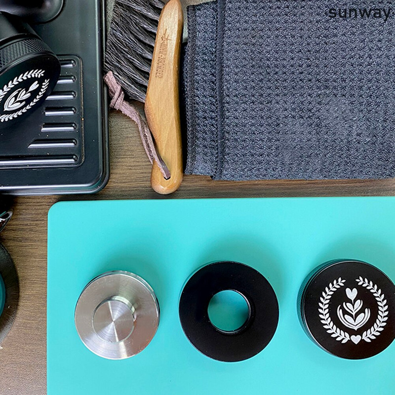 51/53/58mm din oțel inoxidabil Macaron Cafea Tamper Pulbere Ciocan Espresso Tamper Trei unghiuri Accesoriu Distribuitor de cafea