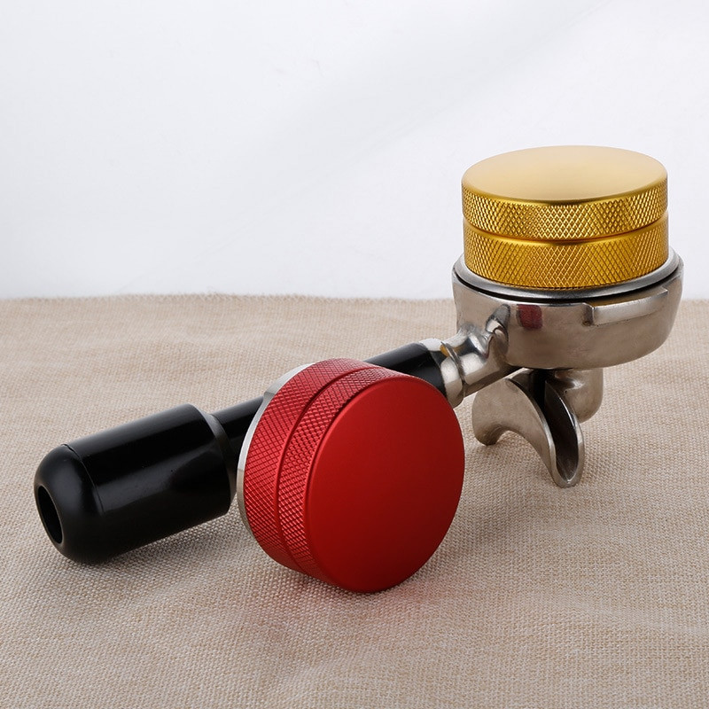 Coffee Tampers Kávéelosztó / Szintező szerszám 58mm, 3 levél lóhere alap - Macaron megjelenés, kávépor prés