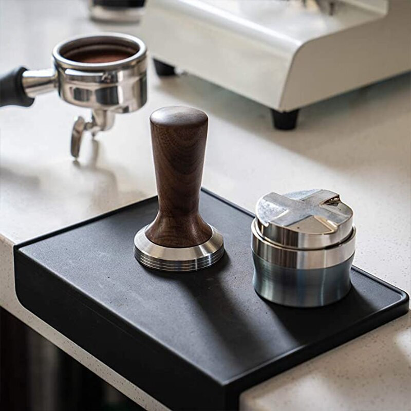 watchget Coffee Tamper Mat Espresso Mat Csúszásgátló szabotázstartó alátét puha szilikon sarokszőnyeg