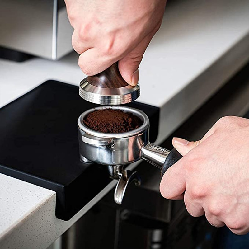 watchget Coffee Tamper Mat Espresso Mat Csúszásgátló szabotázstartó alátét puha szilikon sarokszőnyeg