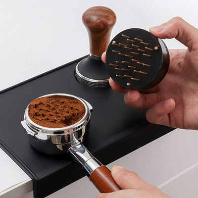 51MM/53MM/58MM Регулируем ръчен Baristal Powder Coffee Tamper Разпределител Нивелир Инструмент Тип игла Инструменти за кафе на прах