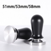 Kalibrirani tlačni drveni nabijač za kavu Espresso elastični kompaktor za prah 304 Čekić za kavu u prahu od nehrđajućeg čelika 51/53/58 mm