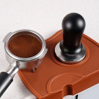 Калибриран натиск за дървено уплътняване на кафе Еспресо Еластичен компактор за прах 304 Чук за кафе на прах от неръждаема стомана 51/53/58 мм