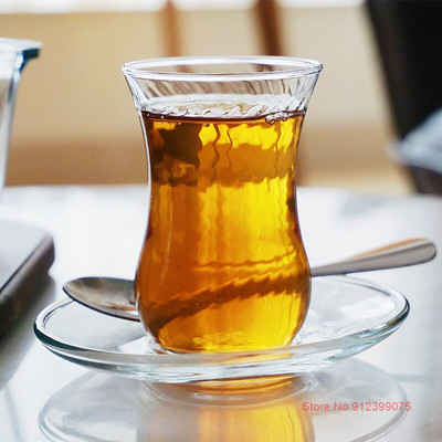 LAV Exquisite Grid Pattern Türgi musta tee tassi alustassi komplektid Türgi kohvi ESPRESSO SHOT klaasist lõhnastatud vee joogikruusi teetass