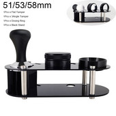 1-4db 51/53/58MM állvány+3 szögletű szabotázs+lapos szabotázs+adagológyűrű 304 rozsdamentes acél kávé szabotázs bab Nespresso tartozékok