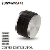 51/53/58/58,5 мм разпределител за кафе от неръждаема стомана, регулируема по височина изравнител за кафе, еспресо, двустранни аксесоари