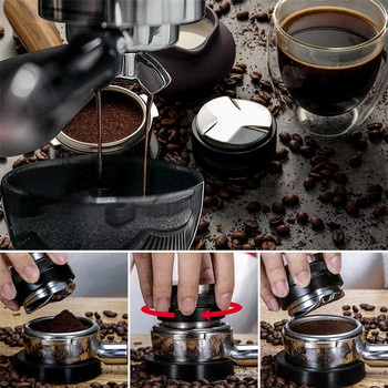 51/53/58/58,5 χιλιοστά Διανομέας καφέ από ανοξείδωτο ατσάλι με ρυθμιζόμενο ύψος ρυθμιζόμενο ύψος καφέ Espresso Tamper Αξεσουάρ διπλής όψης