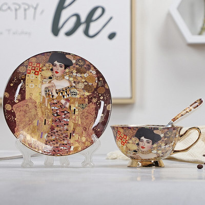 Bone China kávéscsésze és csészealj készlet Advanced Royal Classical délutáni teáscsészék, kerámia