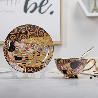 Bone China kávéscsésze és csészealj készlet Advanced Royal Classical délutáni teáscsészék, kerámia
