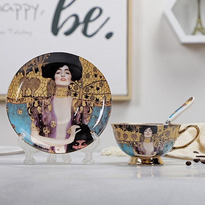 Bone China kávéscsésze és csészealj készlet Advanced Royal Classical délutáni teáscsészék, kerámia