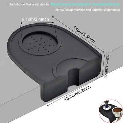 Medinės rankenos kavos miltelių plaktukas plokščio pagrindo tamperės kilimėlis 51 mm/53 mm/58 mm kavos įrankio dozavimo puodelis espreso malūnėlio priedai
