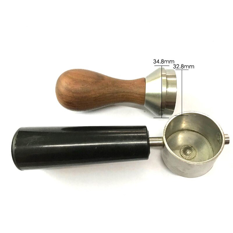 Mini Dalbergia Odorifera fa szabotázs Kamira eszpresszófőző porkalapácshoz, 32,8 mm-es rozsdamentes acél kávéalap-tartozékok