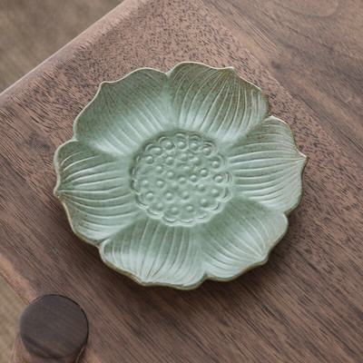 Set de farfurii pentru ceai de ceai, din ceramica, lucrat manual in stil chinezesc, cu personalitate Lotus China, din portelan