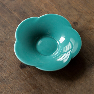 Keramičke zelene šalice za čaj od 30 ml u tradicionalnom kineskom stilu Kineski porculanski setovi šalica za čaj i tanjuriće Tirkizno zelena keramika