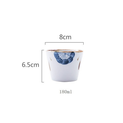 Kínai Retro stílusú, kézzel festett kerámia 200 ml-es teáscsésze kávéscsésze és csészealj szett egyéni bögre Kína Porcelán teáscsészék