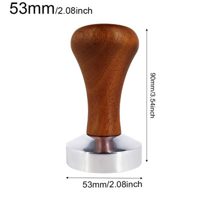 1-4 db 51mm/53mm/58mm 3 szögben állítható kávészabotázs lapos szabotázs Porfilter Intelligens adagolópohár fa kávétartóval