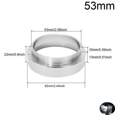 1-4 db 51mm/53mm/58mm 3 szögben állítható kávészabotázs lapos szabotázs Porfilter Intelligens adagolópohár fa kávétartóval