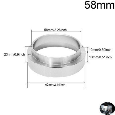 1-4 db 51mm/53mm/58mm 3 szögben állítható kávészabotázs lapos szabotázs Porfilter Intelligens adagolópohár fa kávétartóval