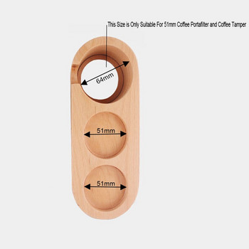 51/58mm Wood Espresso Tamper Mat Stand Coffee Tampers Maker Υποστήριξη Coffeeware Base Rack Αξεσουάρ