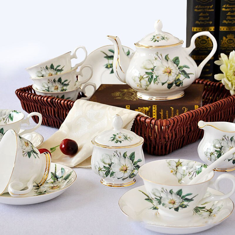 Set de cești și farfurioare din ceramică cu model clasic, elegant, set de cești magnetice, cești de ceai de după-amiază din porcelană britanică, seturi de căni de cafea