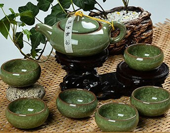 CJ258 Aukštos kokybės 7 vnt / part. China Dehua Spalvingas keraminis puodelis Binglie arbatos puodelis Gražus aplinkos apsauga