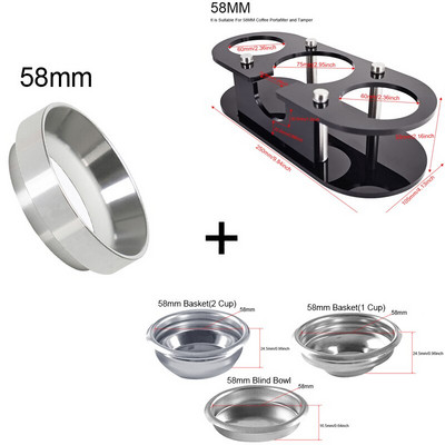 51mm 53mm 58mm Cafe Portafilter Stovas Espreso skirstytuvo kilimėlis Base Stack Barista Įrankiai Priedai Kavos filtro Tamperio laikiklis