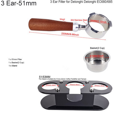 51mm 53mm 58mm Cafe Portafilter Stovas Espreso skirstytuvo kilimėlis Base Stack Barista Įrankiai Priedai Kavos filtro Tamperio laikiklis
