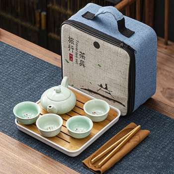 Ръчно изработени керамични комплекти за чай Комплект чаши за чай Китайска церемония Добър подарък Чаша за чай Gungfu Чаша за чай Уникален за домашен офис Маса Чаша за чай