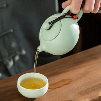 Ръчно изработени керамични комплекти за чай Комплект чаши за чай Китайска церемония Добър подарък Чаша за чай Gungfu Чаша за чай Уникален за домашен офис Маса Чаша за чай