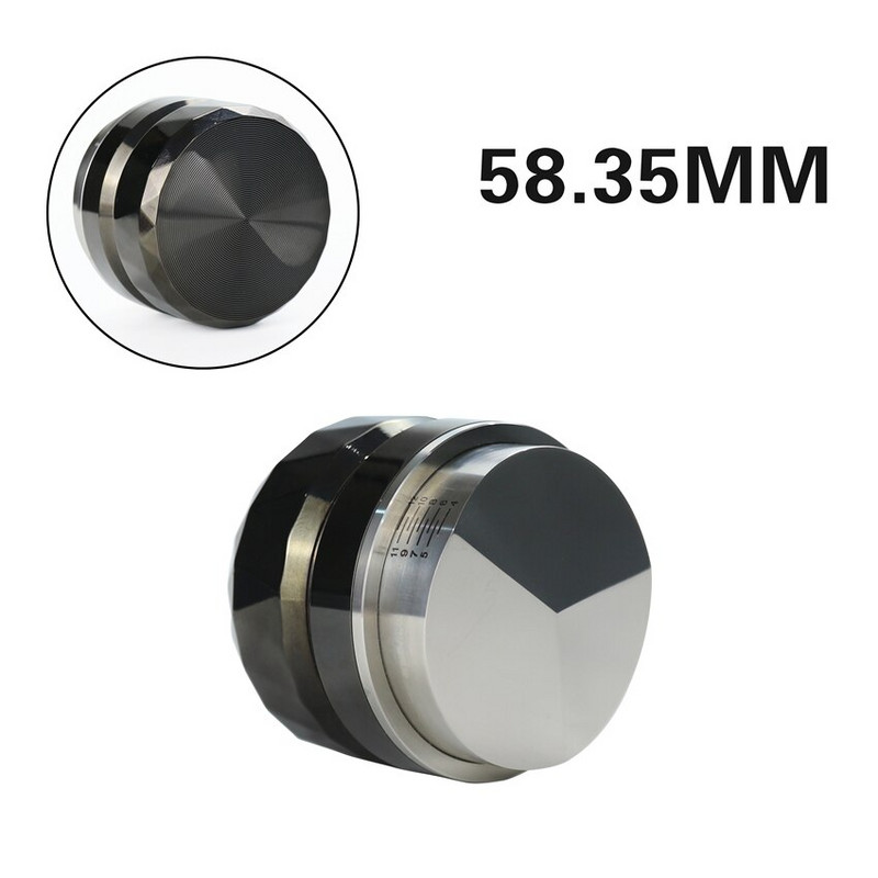 Distribuitor de cafea reglabil colorat de 58,35 mm, ventilator din oțel inoxidabil, ciocan de pulbere espresso, instrument de barista, accesorii pentru cafea