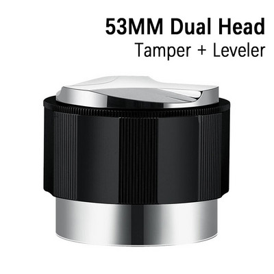 58 mm dviejų galvučių skirstytuvo lygintuvas Kalibruotas espreso tampero slėgio plokščias kavos paskirstymo įrankis nerūdijančio plieno pagrindas