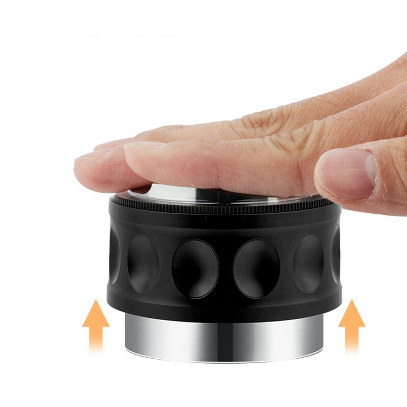 58 mm dviejų galvučių skirstytuvo lygintuvas Kalibruotas espreso tampero slėgio plokščias kavos paskirstymo įrankis nerūdijančio plieno pagrindas